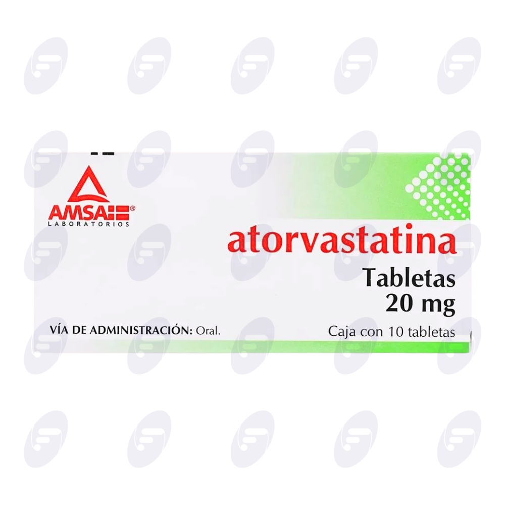 ATORVASTATINA  AMSA 20 MG CAJA C/10 TABS