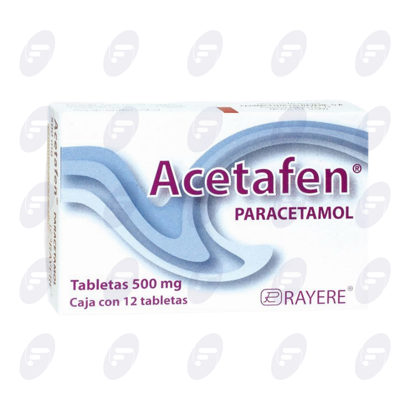 ACETAFEN          500 MG.CAJA C/12 TABS.