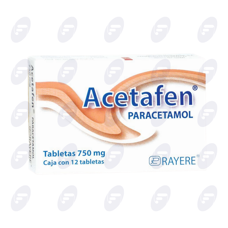 ACETAFEN          750 MG.CAJA C/12 TABS.