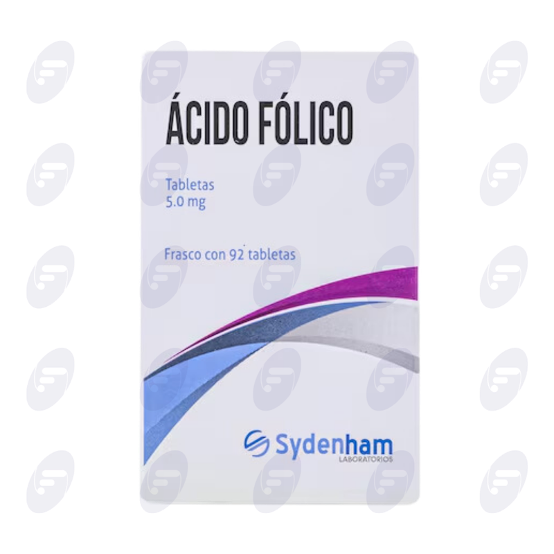 ACIDO FOLICO SYDENHAM 5 MG CAJA C/FCO C/92 TABLETAS
