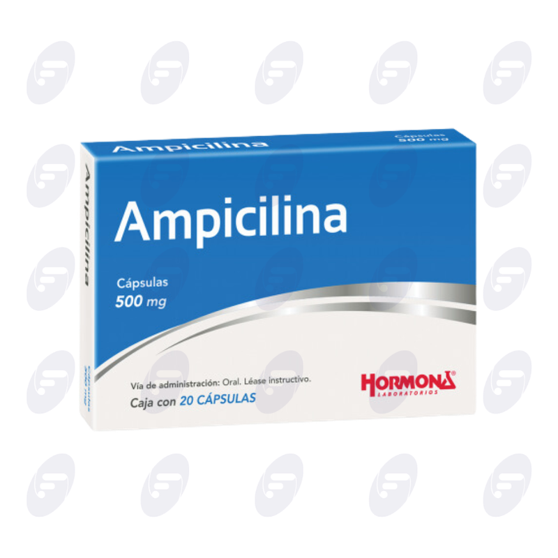 AMPICILINA HORMONA 500MG CAJA C/20 CAPS
