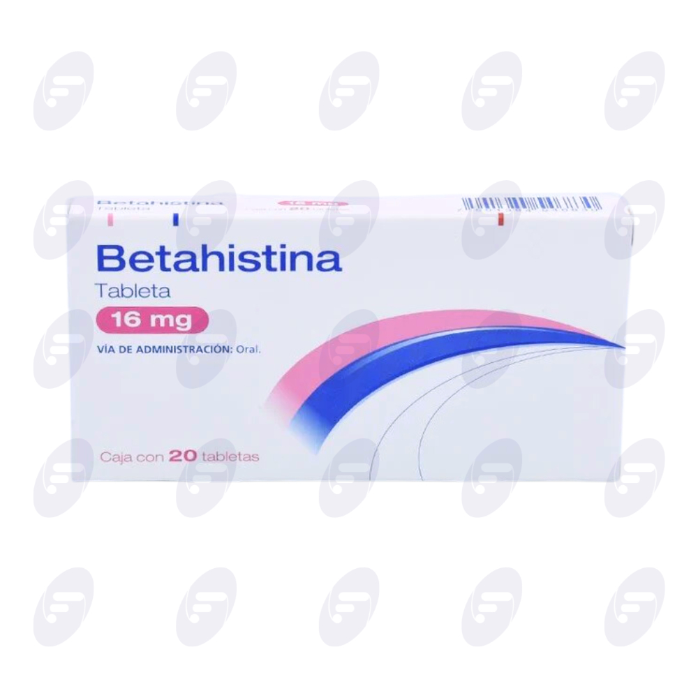 BETAHISTINA 16 MG CAJA C/20 TABS