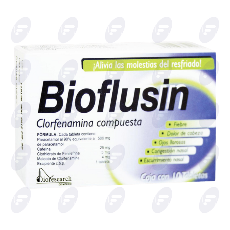 BIOFLUSIN                CAJA C/10 TABS.