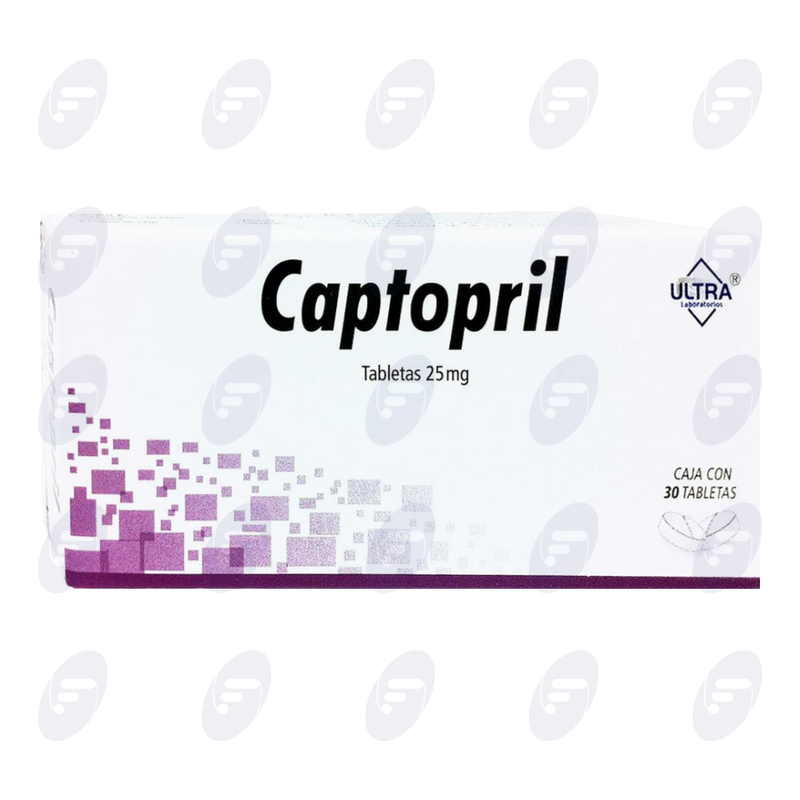 CAPTOPRIL   ULTRA 25 MG. CAJA C/30 TABS.