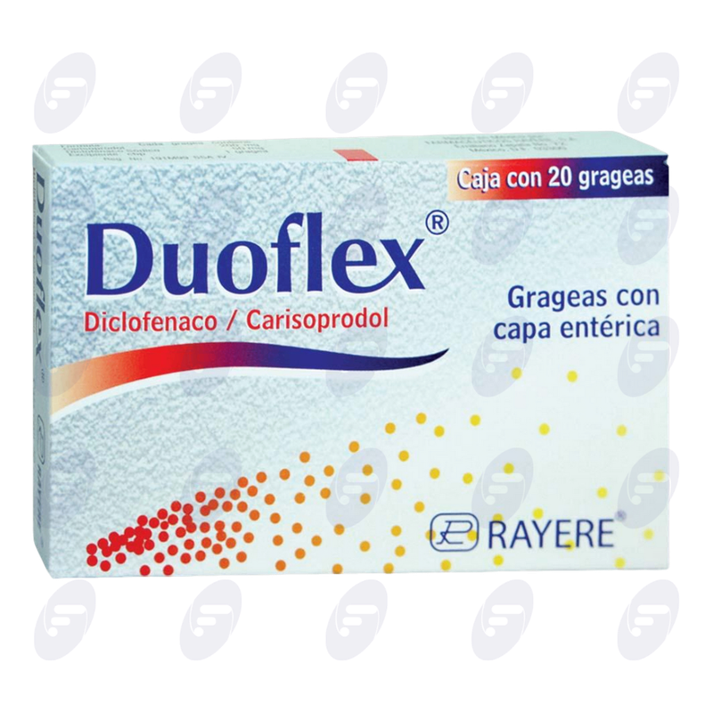 CARISOPRODOL/DICLOFENACO (DUOFLEX) 50/200 MG.CAJA C/20 GRAG.