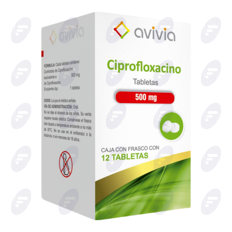 CIPROFLOXACINO AVI 500MG CAJA FCO/12TABS