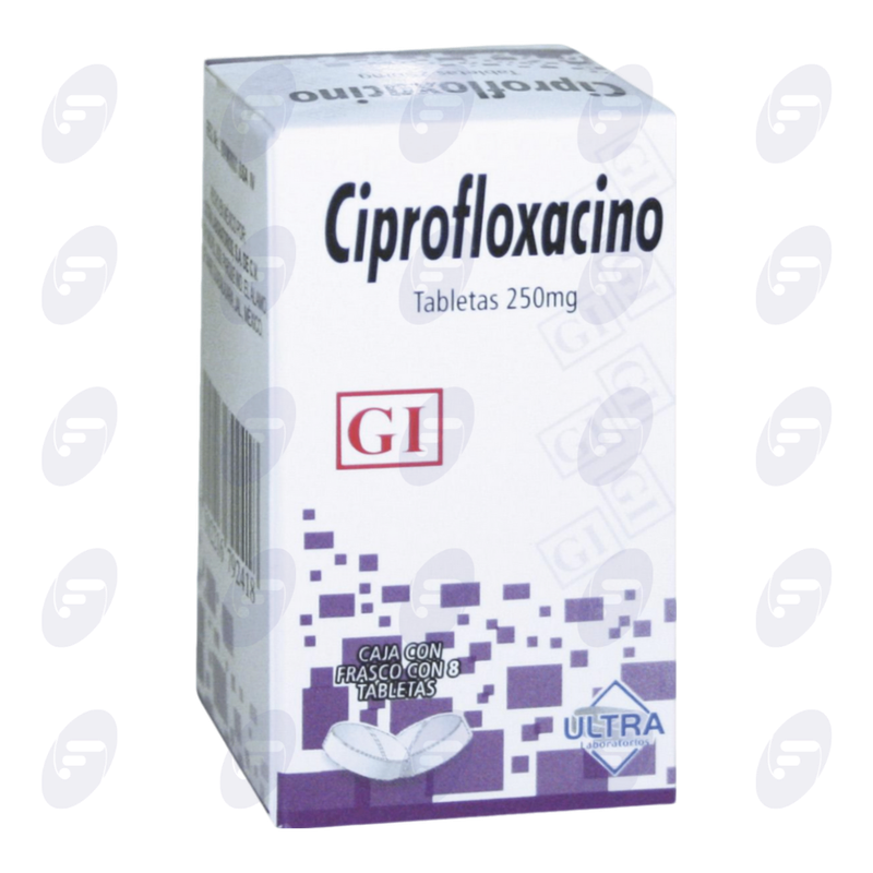 CIPROFLOXACINO ULTRA 250 MG.CAJA C/8 TAB