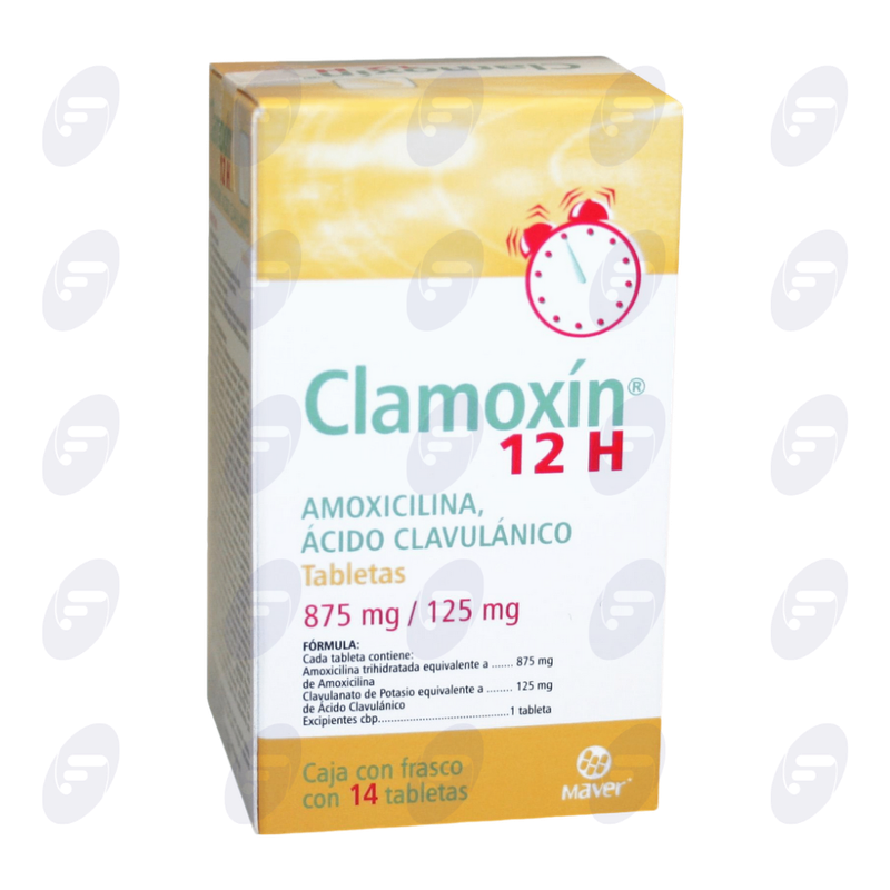 CLAMOXIN  12H 875/125MG. FCO.C/14 TABS
