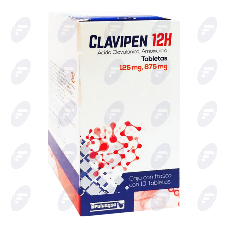 CLAVIPEN 12H   875/125 MG.FCO.C/10 TABS.
