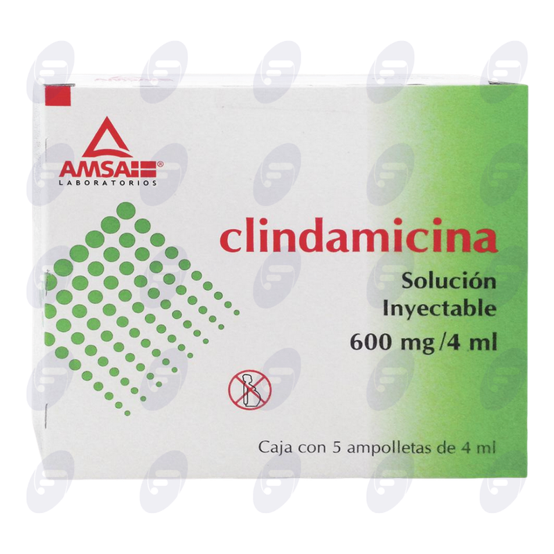 CLINDAMICINA  600 MG/4ML.CAJA C/5 AMP.