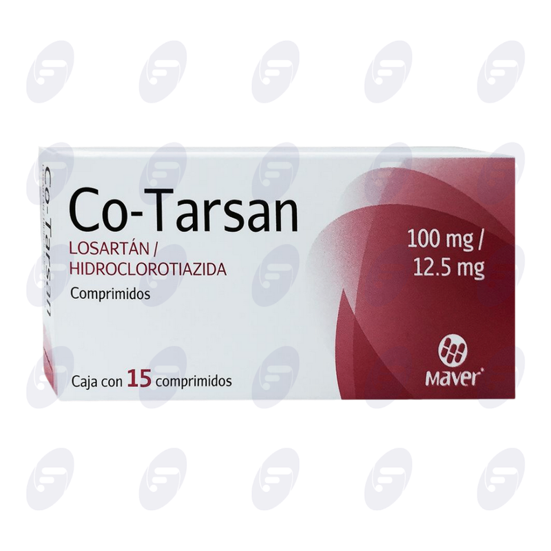 CO-TARSAN 100/12.5 MG. CAJA C/15 COMP.