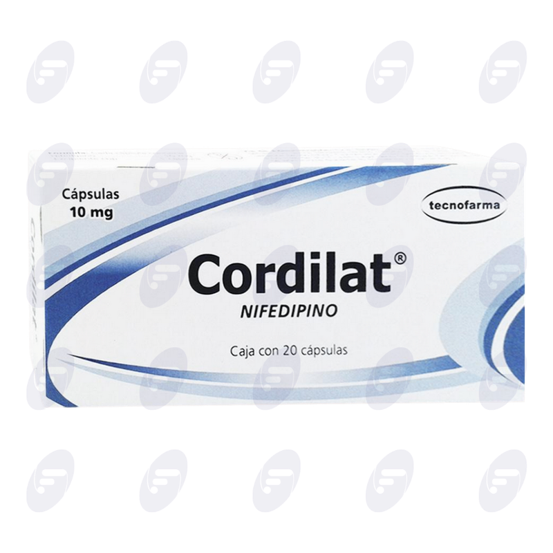 CORDILAT   10 MG. CAJA C/20 CAPS.