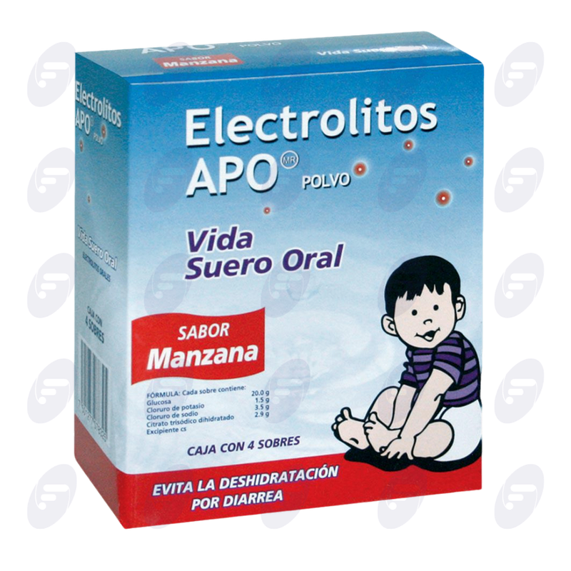 ELECTROLITOS PTN MANZANA   C/4 SOB.28 GR