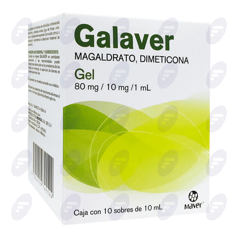 GALAVER GEL 80MG/10MG/1ML C/10 SOB.10 ML