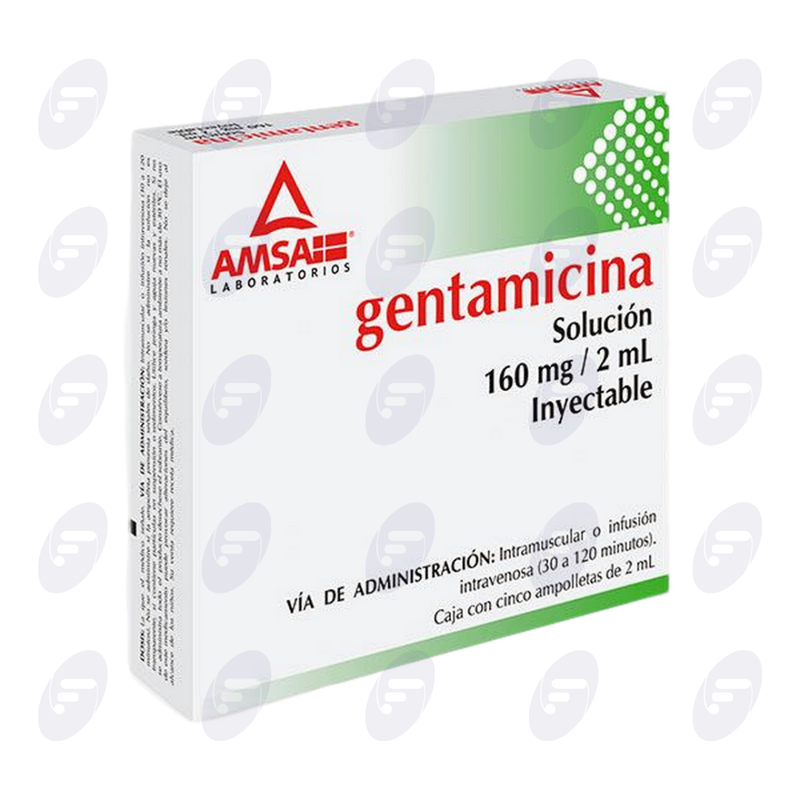 GENTAMICINA 160 MG CAJA C/5 AMP 2 ML