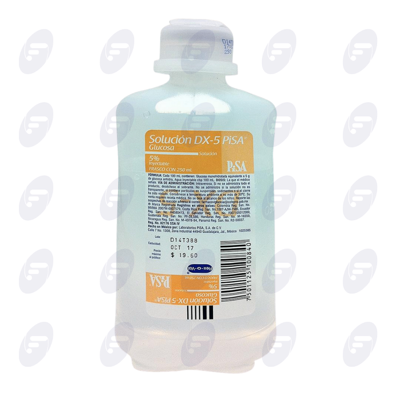 GLUCOSA 5% (DEXTROSA)    FCO.C/250 ML.