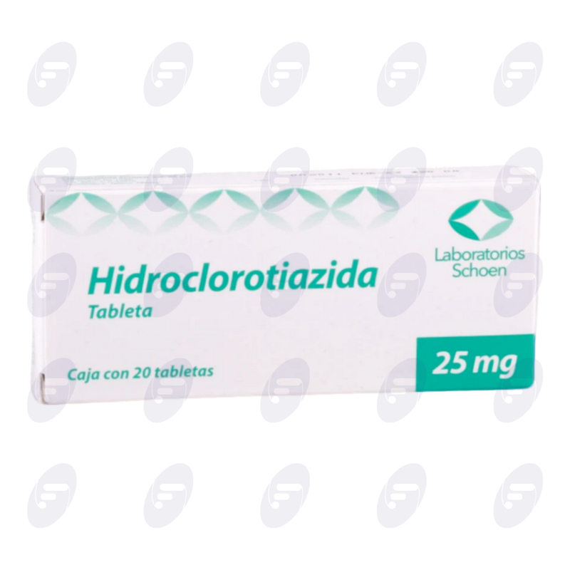 HIDROCLOROTIAZIDA SCHOEN 25MG  C/20TABS