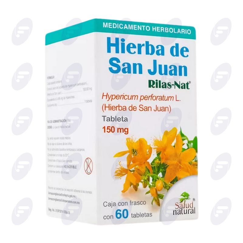 HIERBA DE SAN JUAN (RILASNAT) 150 MG CAJA C/FCO C/60 TABS