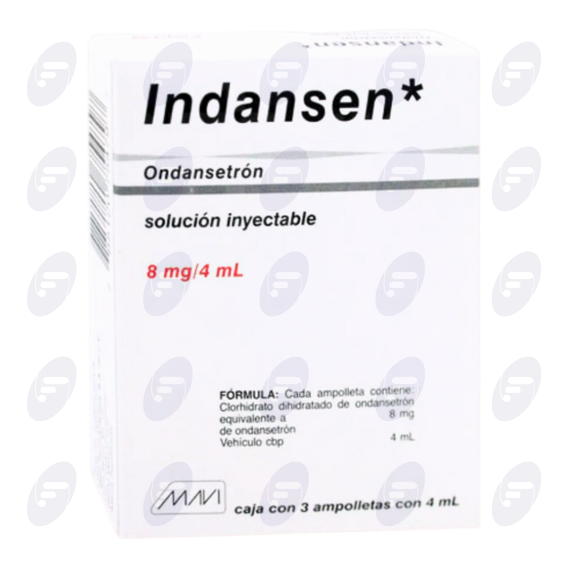 INDANSEN   8 MG/4 ML.  CAJA C/3 AMP.4 ML
