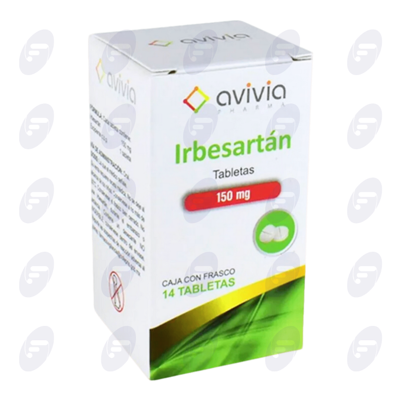 IRBESARTAN AVIVIA 150 MG. CAJA C/FCO.C/14TA