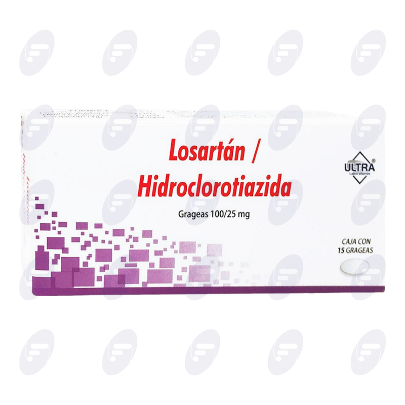 LOSAR/HIDRO ULT 100/25 MG.C/15 GRAG.