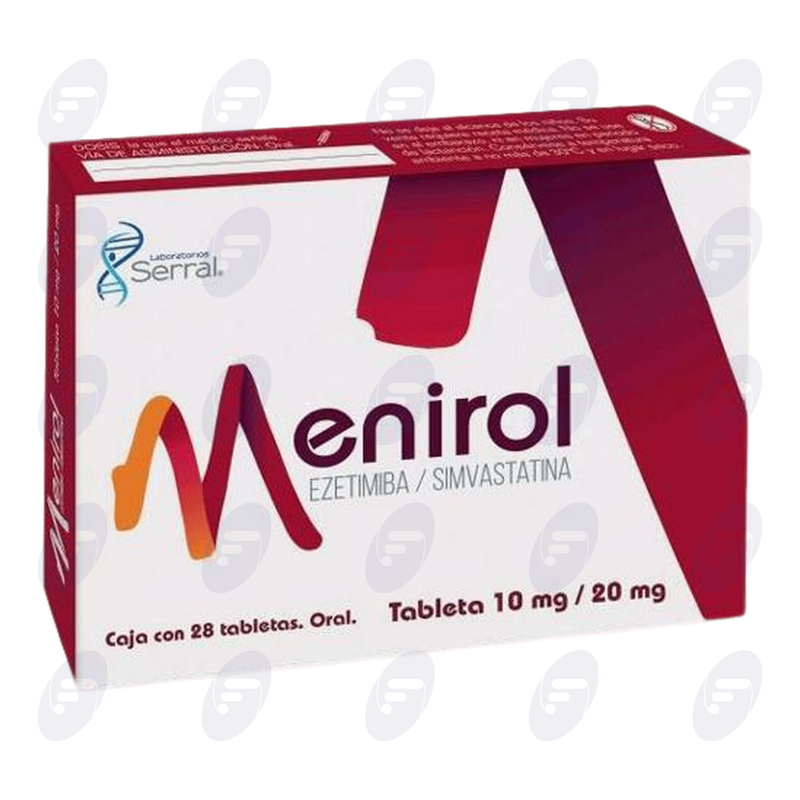 MENIROL 10MG/20MG CAJA C/28 TABS