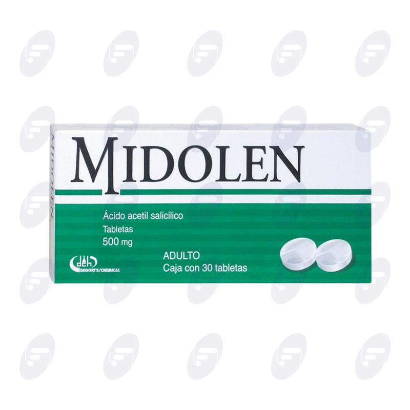 MIDOLEN           500 MG.CAJA C/30 TABS.