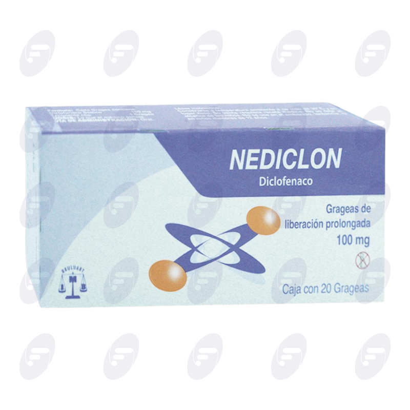 NEDICLON/DICLOFENACO 100 MG.CAJA C/20 GR