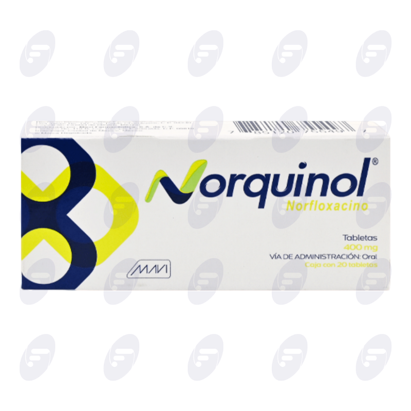 NORQUINOL         400 MG.CAJA C/20 GRAG.