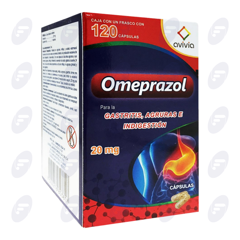 OMEPRAZOL AVI 20 MG CAJA FCO C/120 CAPS