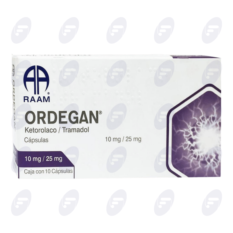 ORDEGAN 10 MG/25 MG C/10 CAPSULAS