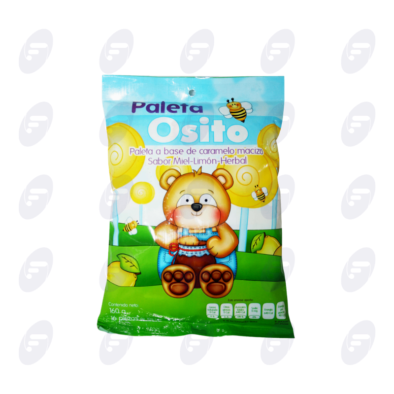PALETA OSITO BOLSA C/16 PALETAS DE 10 GR