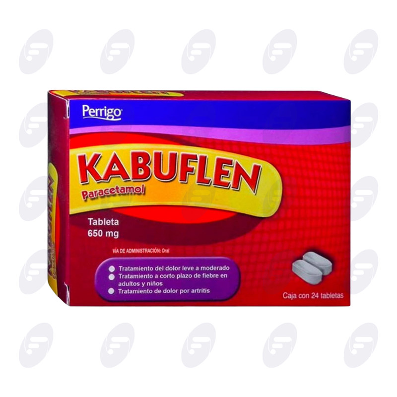 PARACETAMOL (KABUFLEN) 650MG CAJA C/24TABS.