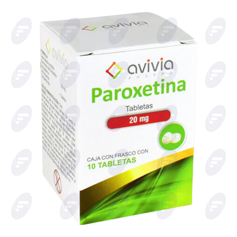 PAROXETINA 20 MG FCO C/CAJA C/10 TABS