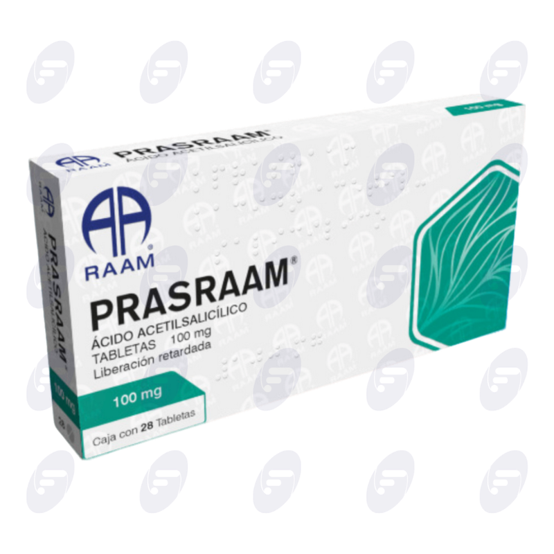 PRASRAAM 100 MG CAJA C/28 TABS LP