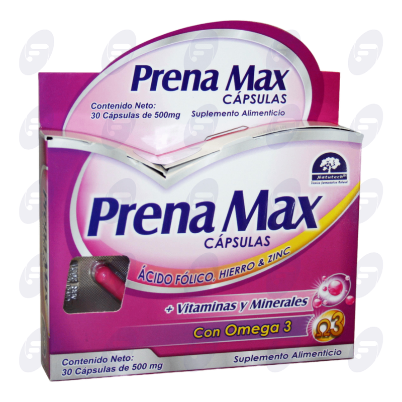 PRENAMAX  500 MG CAJA C/30 CAPS.