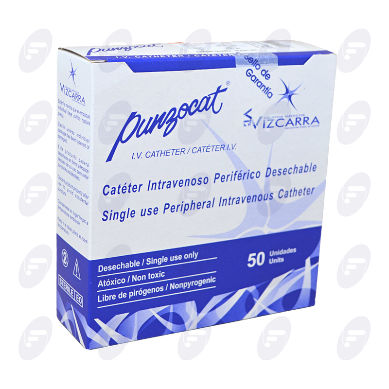 PUNZOCAT  VIZCARRA CATETER IV 19G X 3/4" AZUL