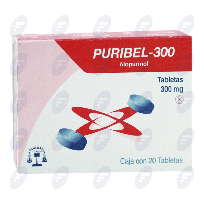 PURIBEL/ALOPURINOL 300 MG.CAJA C/20 TABS
