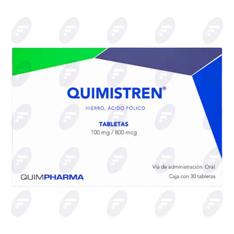 QUIMISTREN 100 MG/800 MCG CAJA C/30 TAB
