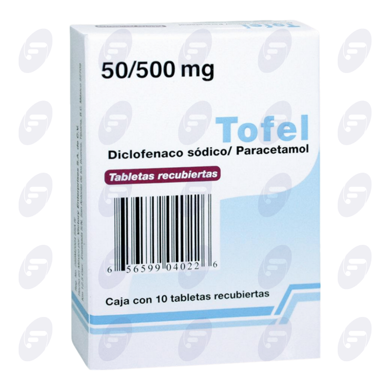 TOFEL          50/500 MG. CAJA C/10 TAB.