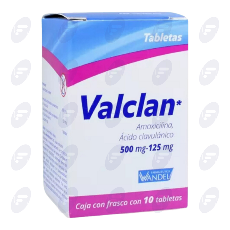 VALCLAN 500 MG-125 MG, C/10 TABLETAS