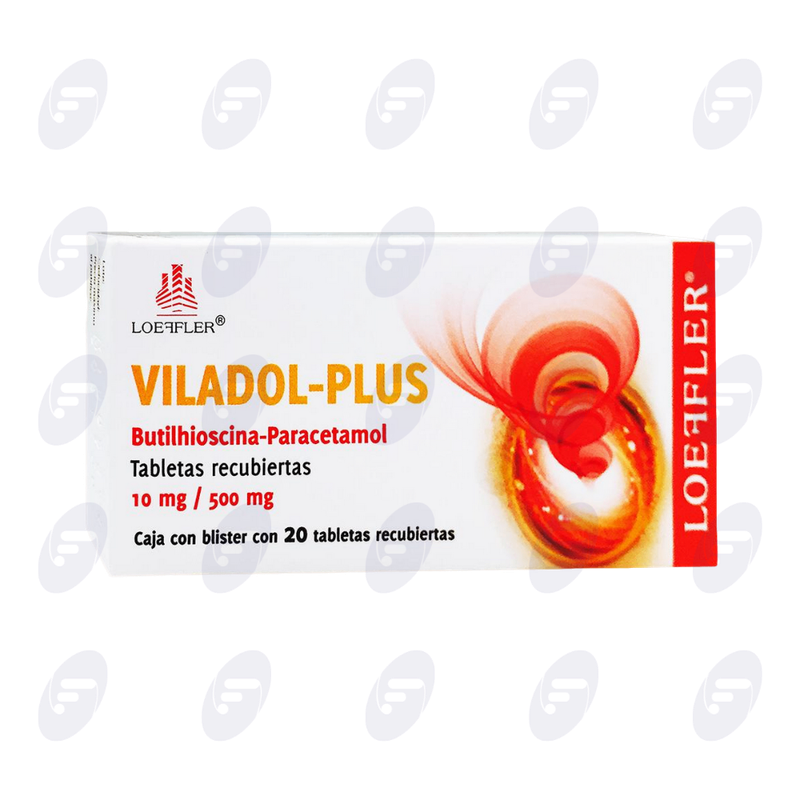VILADOL PLUS 10 MG/500 MG. CAJA C/20 TAB