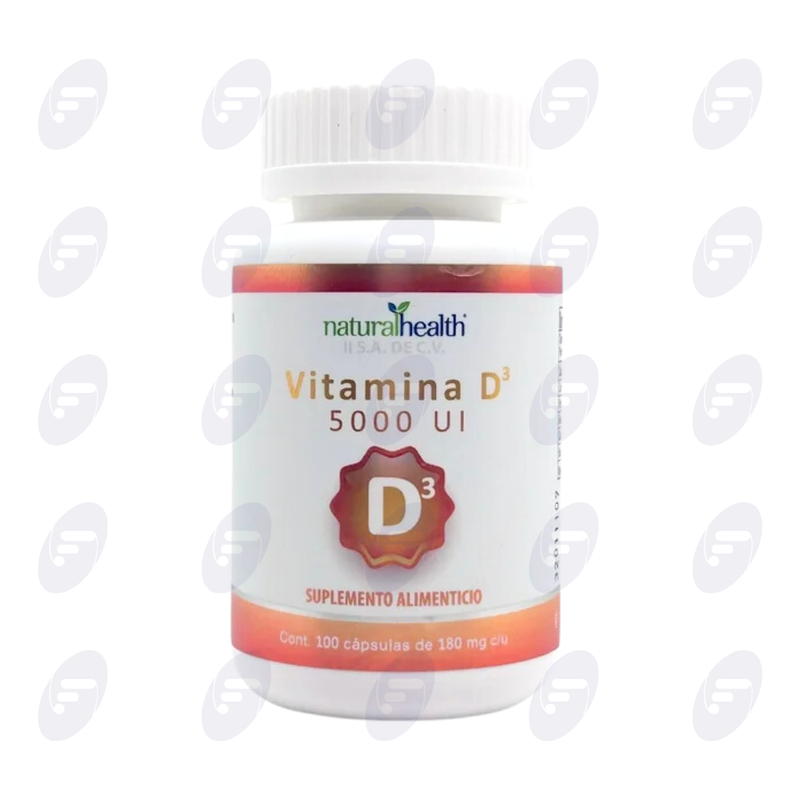 VITAMINA D3 NATURAL HEALTH FRASCO C/100 CAPS