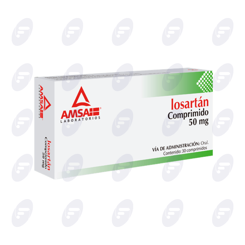 LOSARTAN AMSA 50 MG CAJA C/30 COMPRIMIDOS