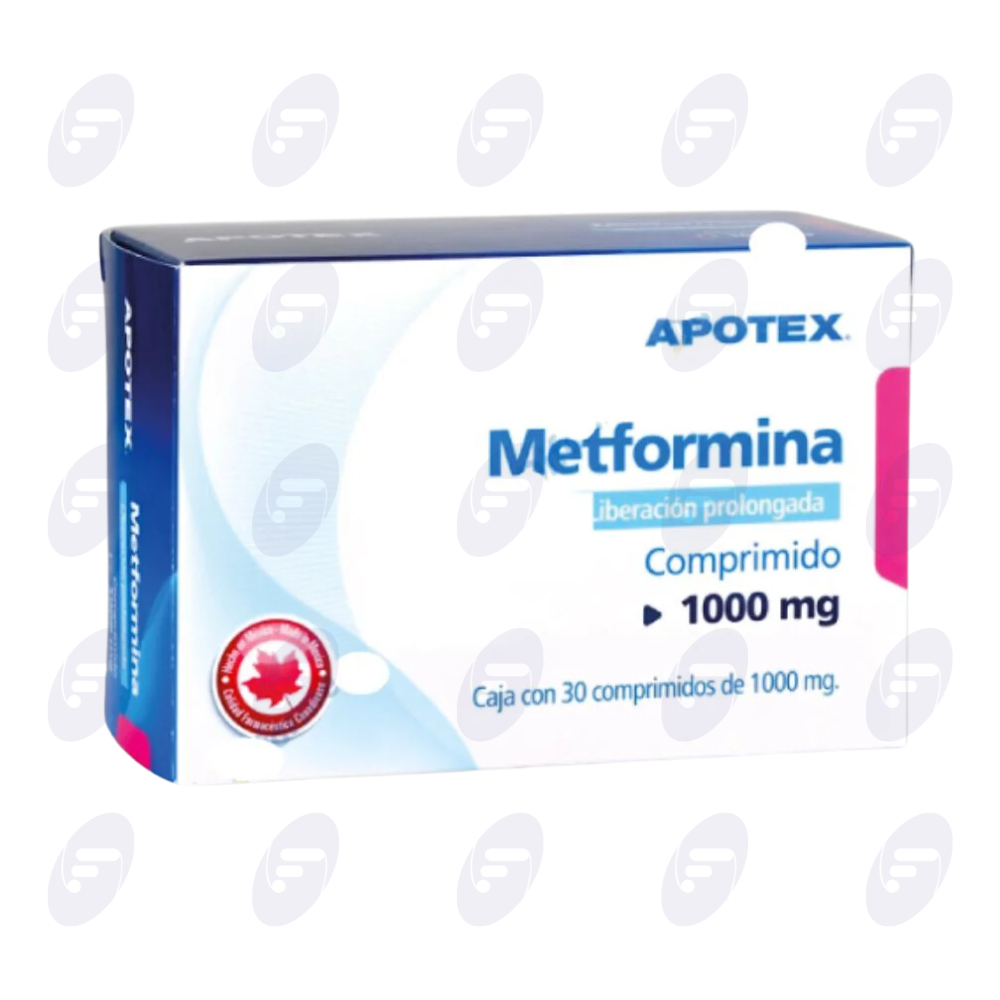 METFORMINA APOTEX 1000 MG CAJA C/30 COMP LIB PROLONGADA