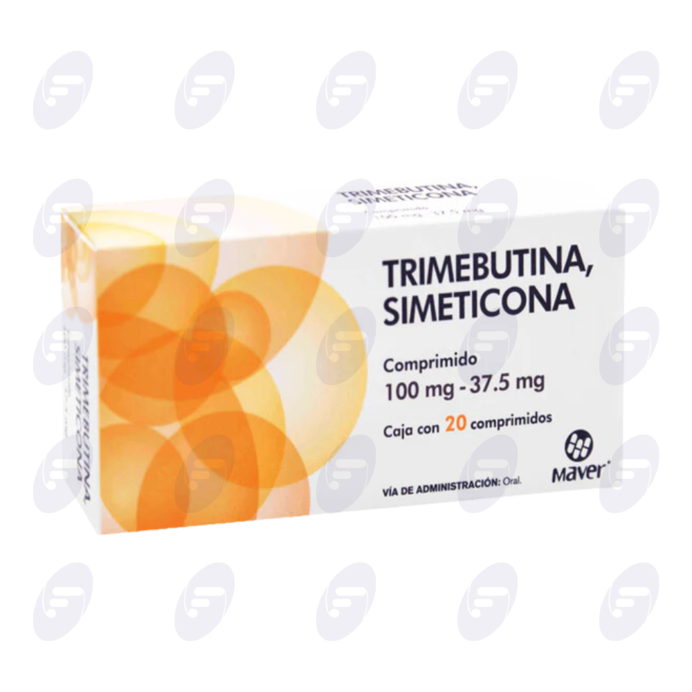 TRIMEBUTINA,SIMETICONA MAVER 100MG/37.5MG CAJA C/20 COMP