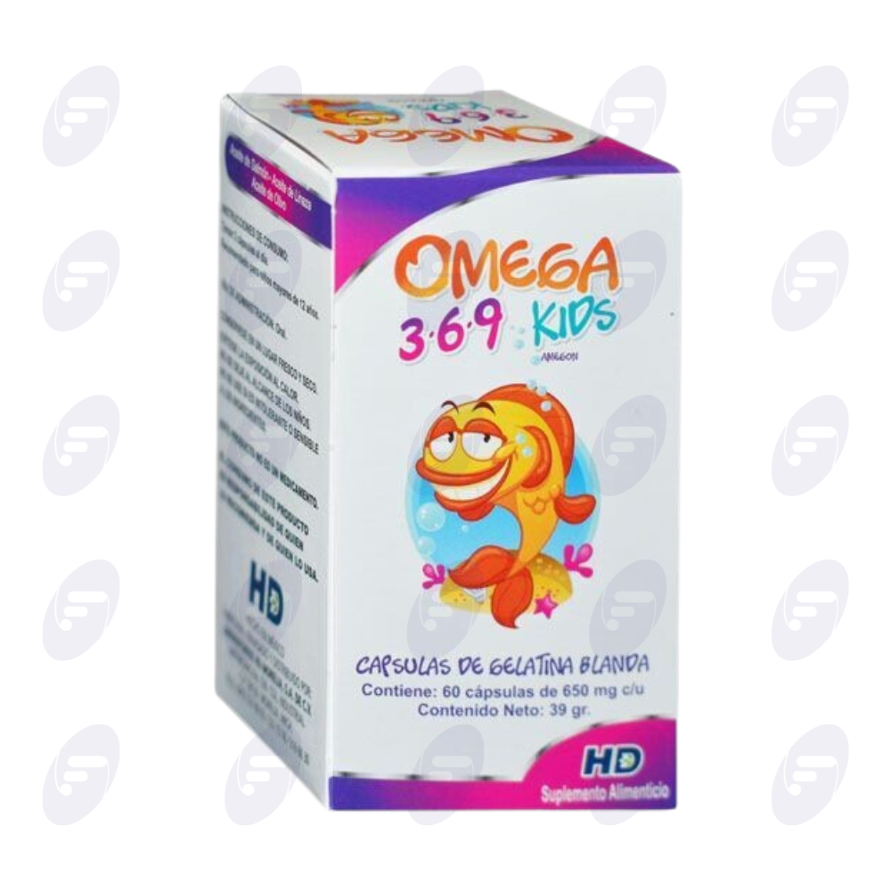 AMEGON 3-6-9 KIDS CAJA C/FCO C/60 CAPS