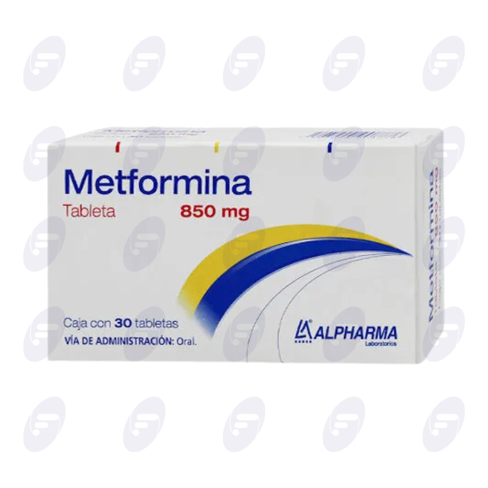 METFORMINA 850 MG ALPHARMA CAJA C/30 TABS