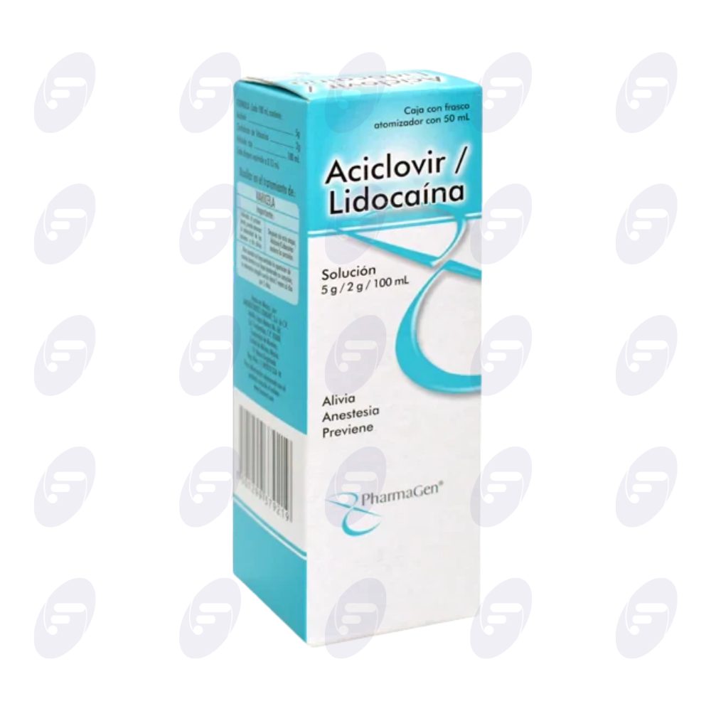 ACICLOVIR / LIDOCAINA (PHARMAGEN) 5G 2G FCO. C/100ML SPRAY