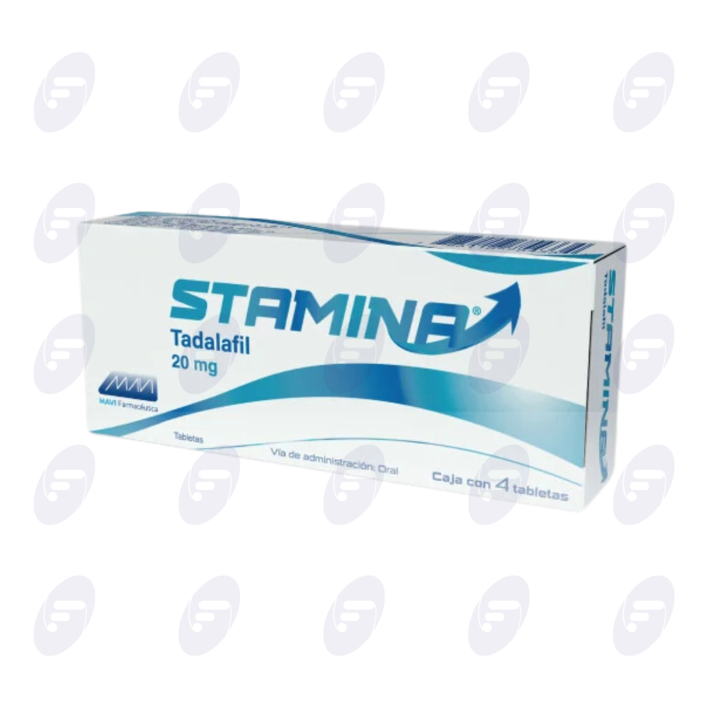 STAMINA 20 MG CAJA C/4 TABLETAS
